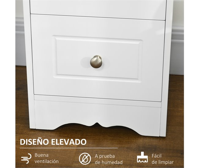 Auxiliar Casa de Banho MDF HOMCOM, casa - móveis de armazenamento Branco