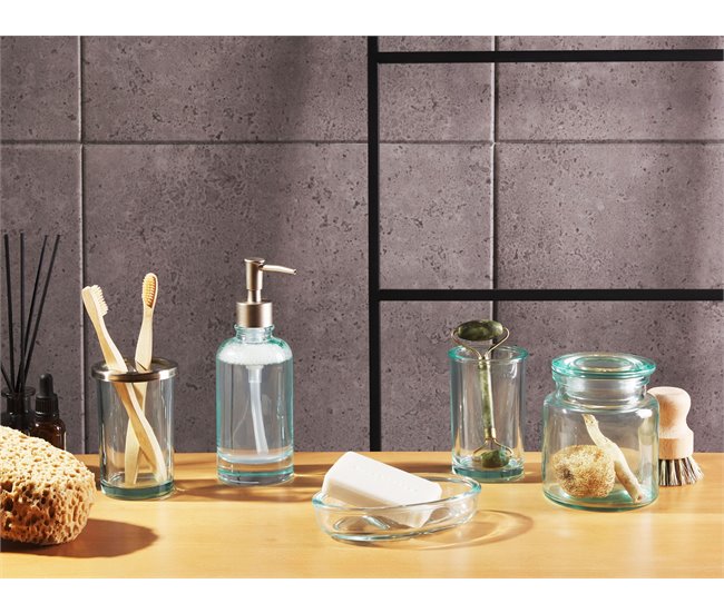 Beliani Conjunto de accesorios de baño AMARGA Verde