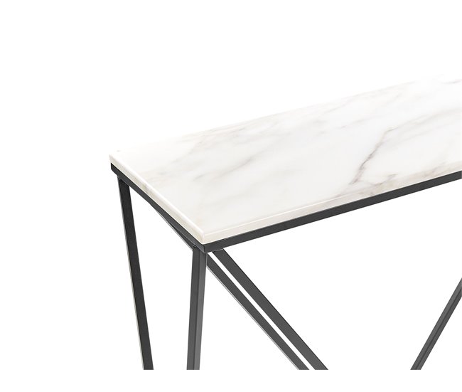 Beliani Consola HAZEN 100 Branco/ Preto