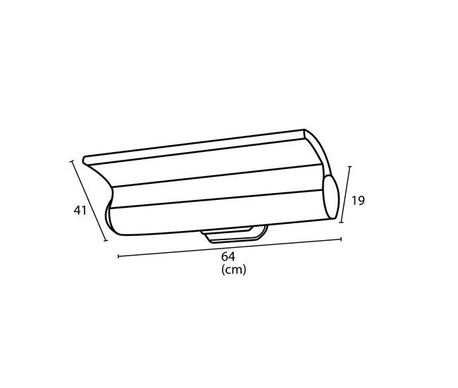 Aquecedor De Parede Com Tela Reflectora ESTEPONA Cinza