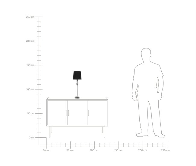 Beliani Lámpara de mesa KUBENA Preto