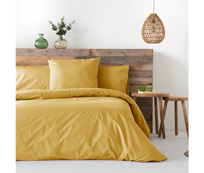 2 Frondas para almofada 100% algodão percal PURE 80x80 Amarelo