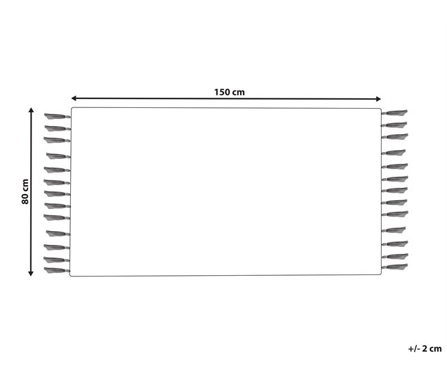 Beliani Pelos curtos ERAY 80x150 Branco