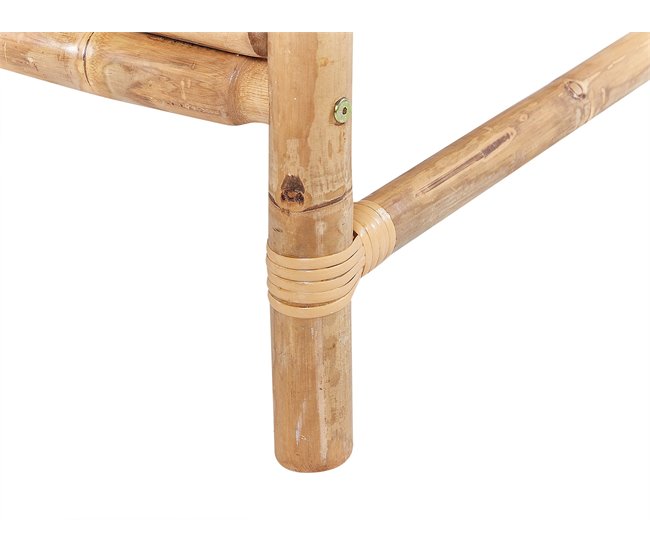 Beliani Conjunto lounge Madeira de bambu RICCIONE Castanho