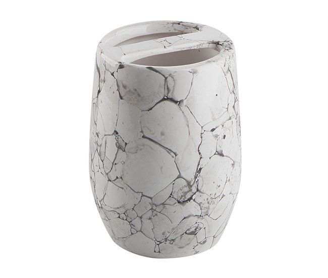 Beliani Conjunto de accesorios de baño CALLELA Branco/ Bege