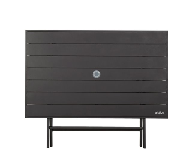 Aktive Mesa de jardim dobrável em aço para 4 pessoas Preto