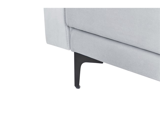 Beliani Sofá modular Terciopelo ABERDEEN Cinza Claro