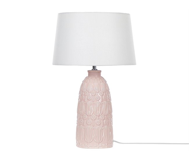 Beliani Candeeiro de mesa ZARIMA Rosa