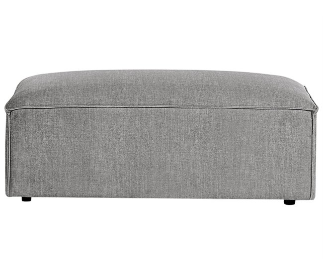 Sofá modular 2 lugares com repousa-pés HELLNAR Cinza