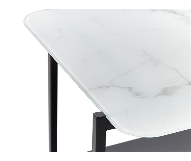 Beliani Mesa de centro GLOSTER 77x47 Preto
