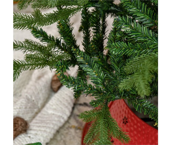 Árvore Natal Artificial PE, PVC, Metal HOMCOM, casa - natal Verde