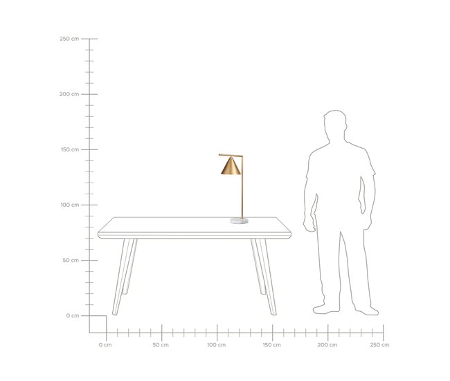 Beliani Candeeiro de mesa MOCAL Branco/ Bege