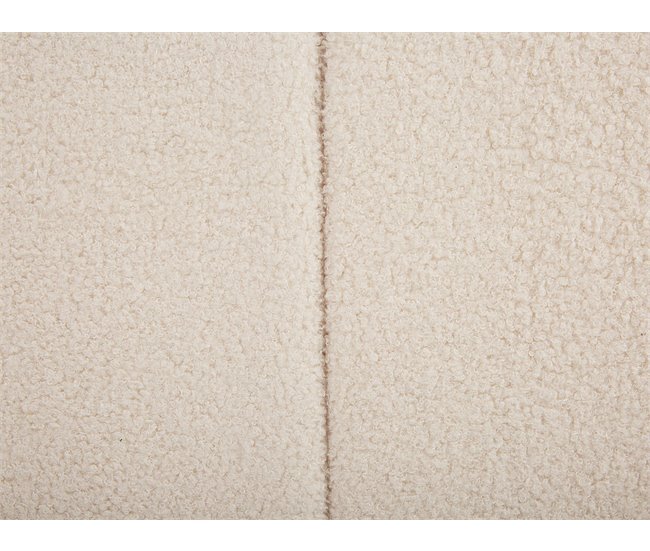 Beliani Sofá de 3 plazas Bouclé LOMMA Branco
