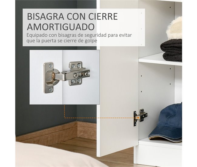 Armário Melamina HOMCOM, casa - cozinha Branco