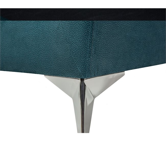 Beliani Sofá de 2 lugares Veludo GAULA Azul/ Verde