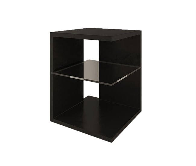 Conjunto Mesas de Cabeceira Domus 44 Preto