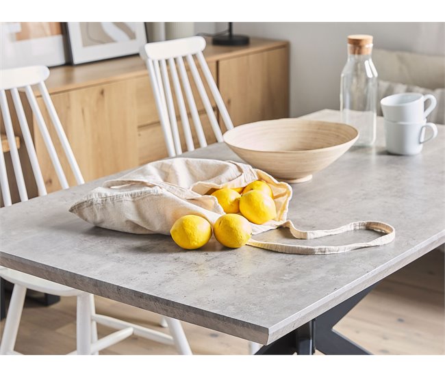 Beliani Mesa de jantar SPECTRA 80x140 Castanho Claro