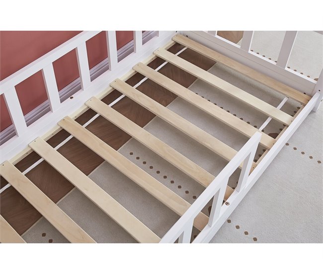 Cama cabine de madeira 166x87 Branco