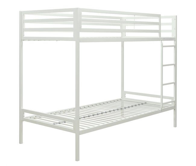 Belice 90x190cm metal com barrera protectora GASOL Branco