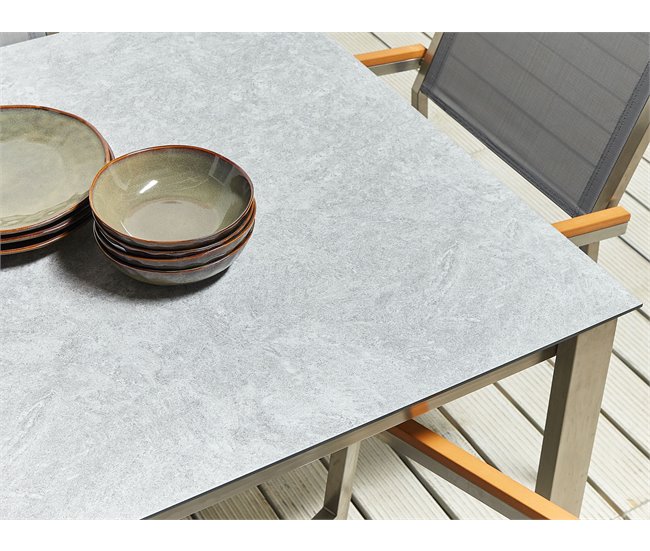 Beliani Conjunto de refeição COSOLETO/GROSSETO Branco