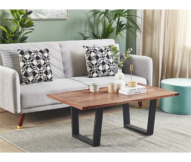 Beliani Mesa de jantar GREYTON 68x118 Castanho