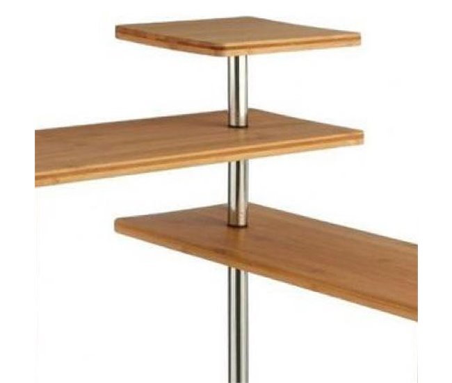 WELL HOME - Prateleira de canto para cozinha, compacta e elegante Cinza