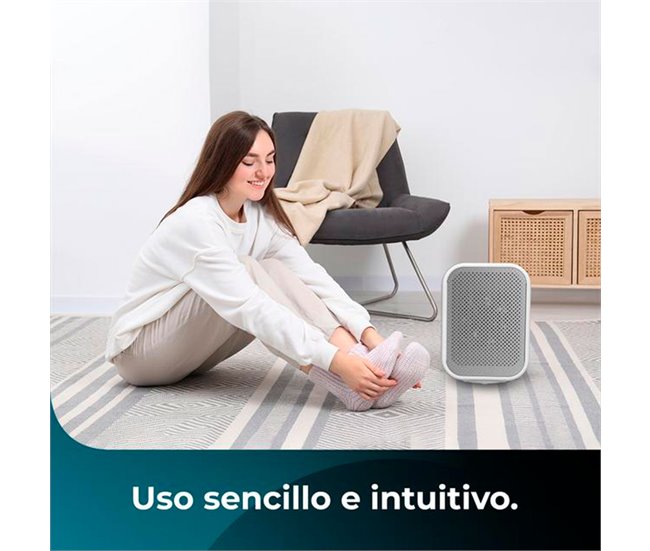 Cecotec Aquecedor cerâmico de mesa com 1500 W, termóstato ajustável e 3 modos de funcionamento. Branco