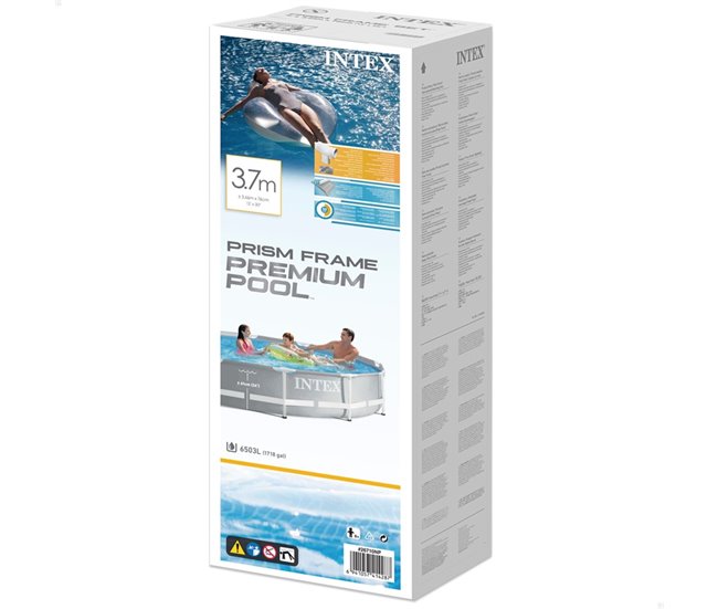 intex piscina redonda amovível prisma moldura 366x76 cm gama Cinza