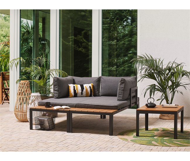 Beliani Conjunto lounge PIENZA Preto