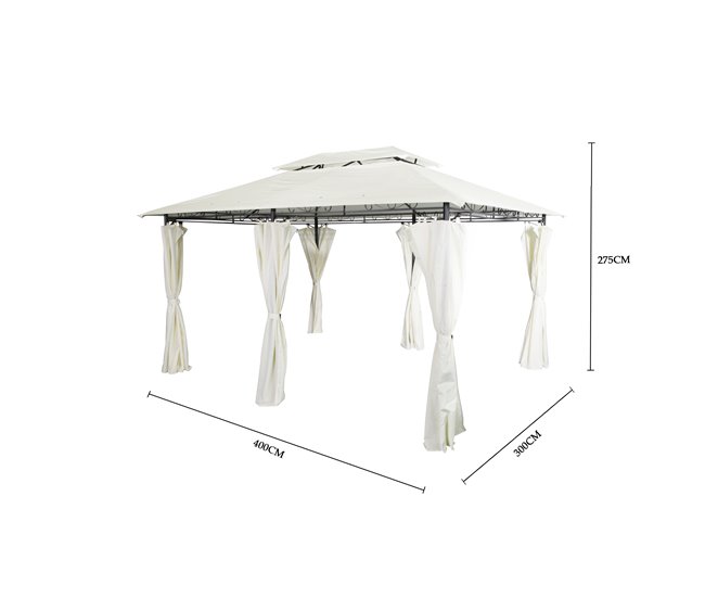 Pérgola RITA 275x400x300cm cor bege Bege