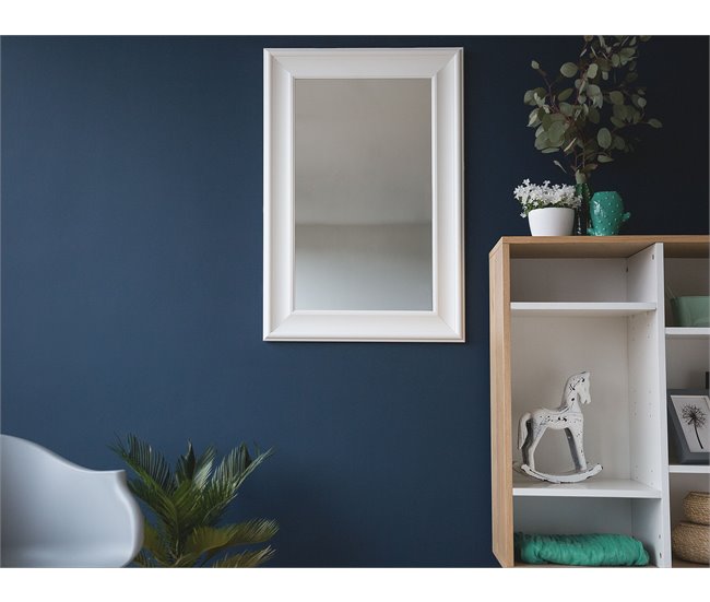 Beliani Espelho LUNEL 60x3 Branco
