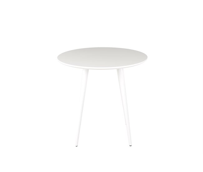 Mesa de cozinha ARO fixa MDF 80x80cm branca Branco
