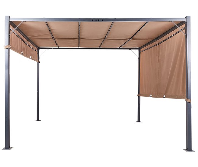 Beliani Pérgola de Jardim PARGA Castanho