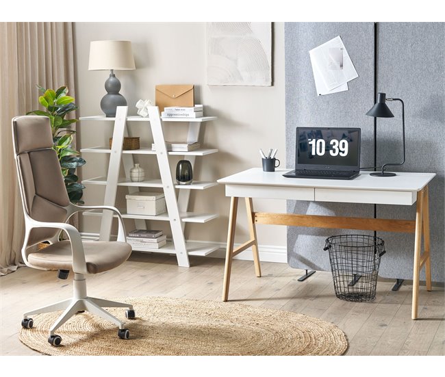 Beliani Conjunto de escritório ESCALANTE/SHESLAY Branco