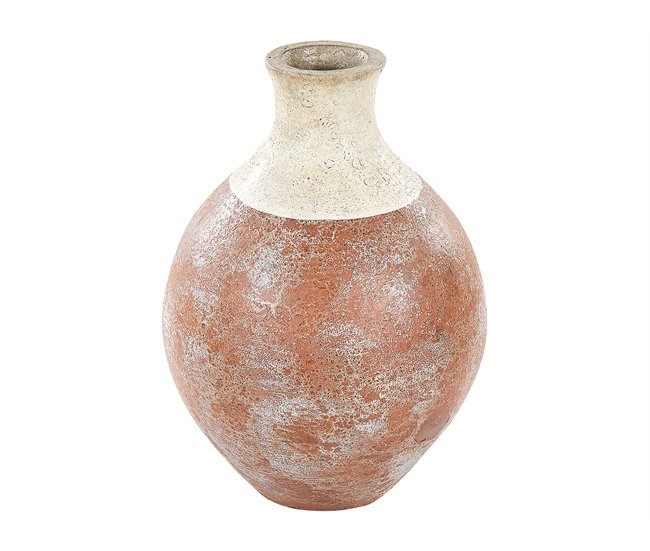 Beliani Jarro decorativo BURSA Branco/ Bege