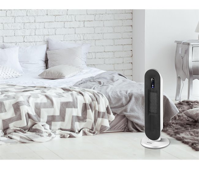 Aquecedor digital em torre de cerâmica 2000W Preto