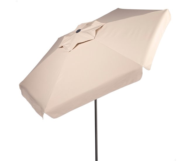 Aktive Guarda-sol de jardim grande hexagonal basculante marfim 230 cm UV50 Bege