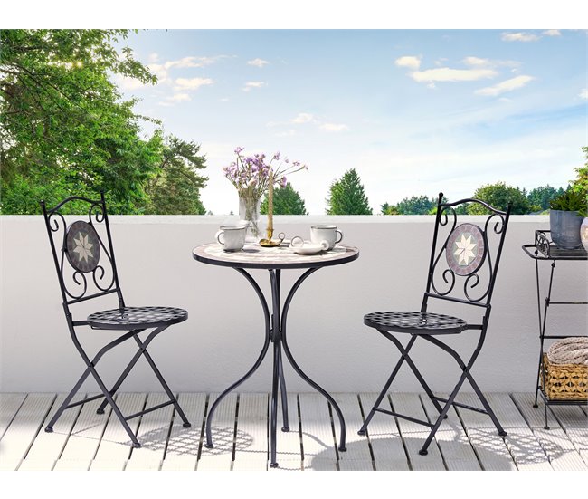 Beliani Cadeira de jardim CARIATI Preto
