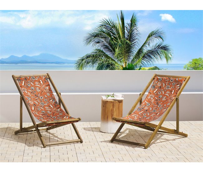 Beliani Cobertura para cadeira de jardim ANZIO/AVELLINO Vermelho