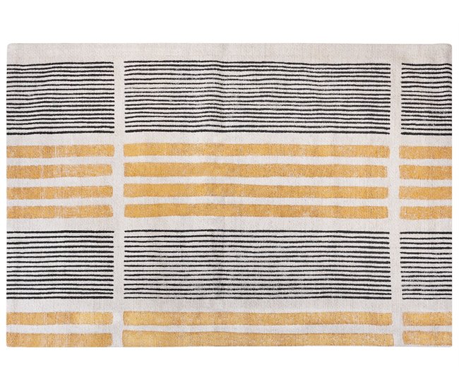 Beliani Entrelaçado KATRA 200x300 Amarelo
