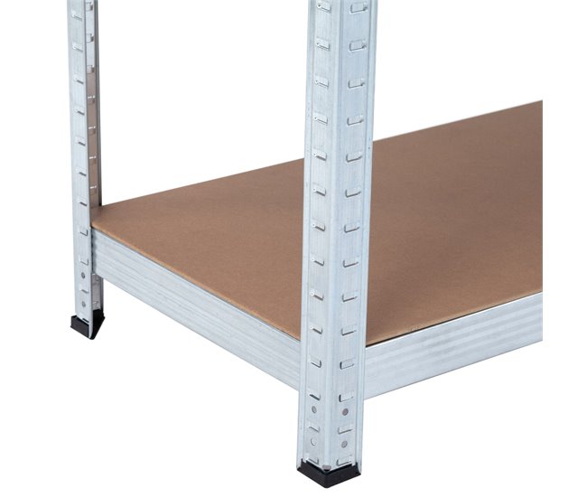 Estante Modular com 5 Prateleiras Ajustáveis ​​O91 90 Prata