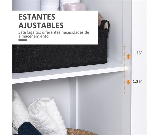 Armário de banheiro MDF kleankin, casa - casa de banho 40 Branco