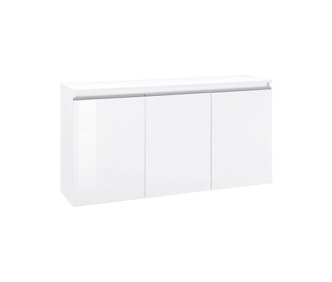 Aparador com efeito madeira 150 Branco