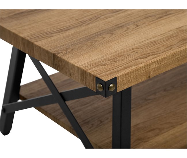 Beliani Mesa de centro CARLIN 55x100 Castanho