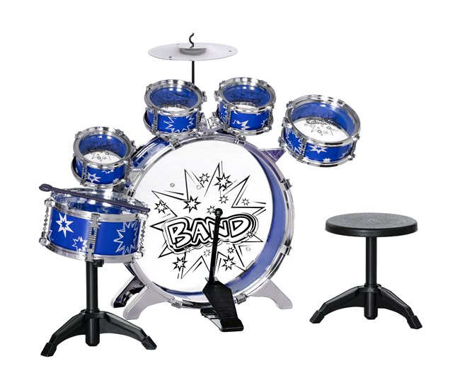 Bateria para Crianças ABS e Aço AIYAPLAY Azul