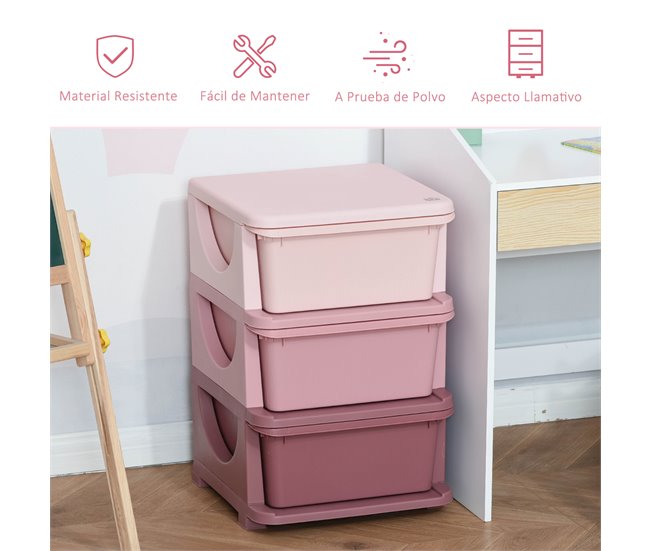 Organizador de Brinquedos Infantil PP HOMCOM 37 Azul