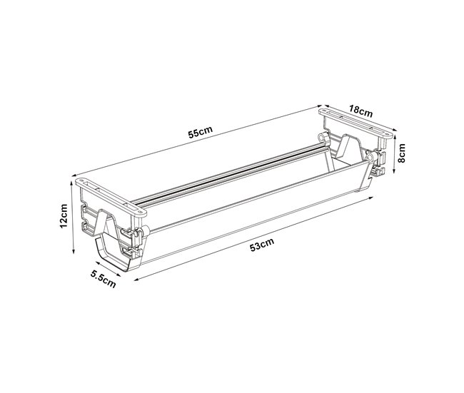 Suporte para cabos de secretária Skegness Metal Branco