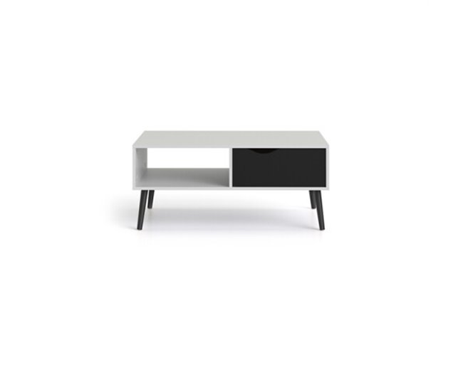 Mesa de centro LIA branca e preta Branco/ Preto