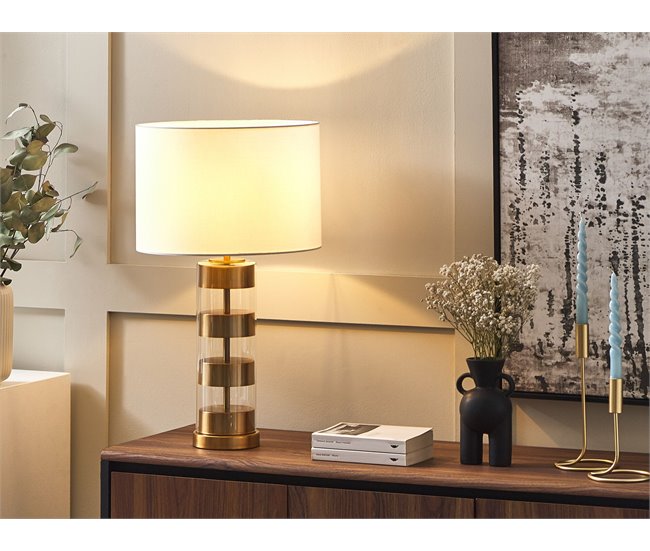 Beliani Candeeiro de mesa BEATTON Dourado