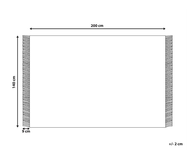 Beliani Pelos curtos EMIRLER 140x200 Branco/ Bege